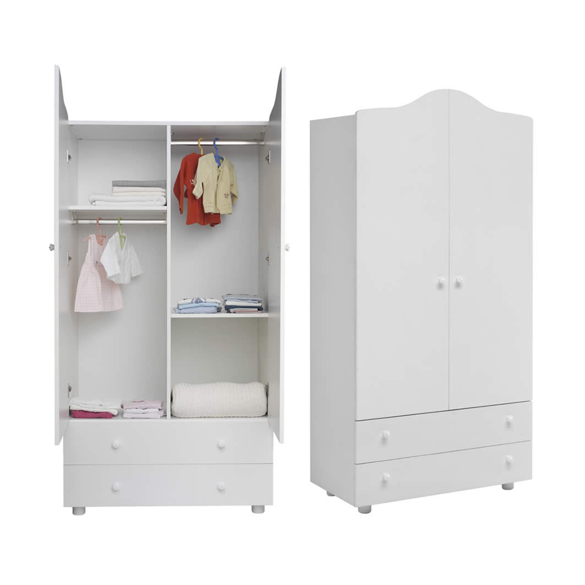 шкаф для одежды девочке белый